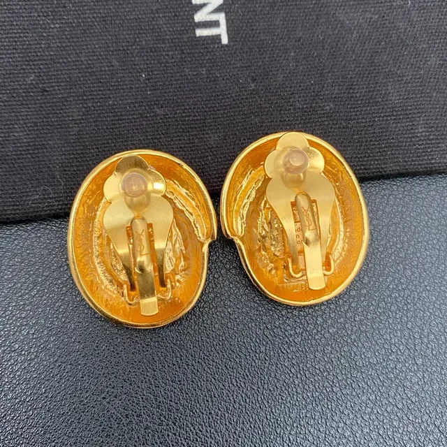 Saint Laurent Spiral Gold Clip-On Earrings 5