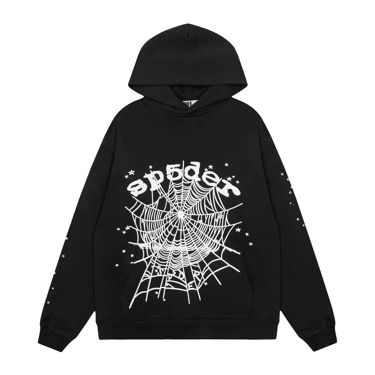 Sp5der جرافيك العنكبوت الرمادي الأبيض Oversized Fit تراكسوت 6