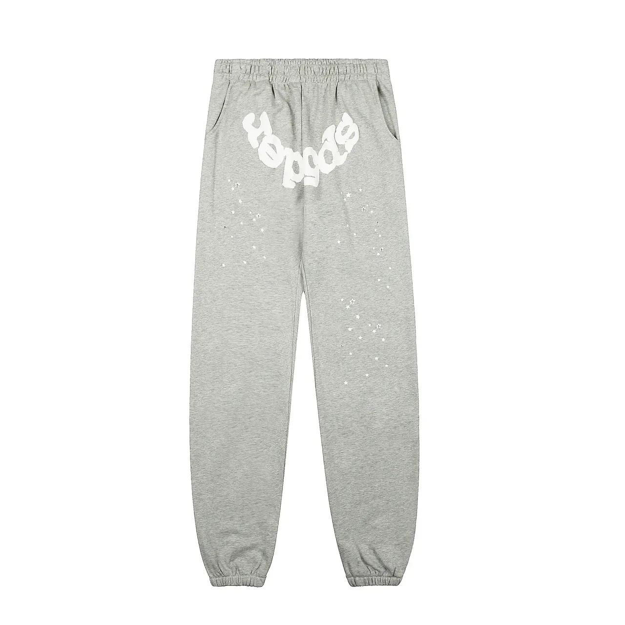 Sp5der جرافيك العنكبوت الرمادي الأبيض Oversized Fit تراكسوت 8