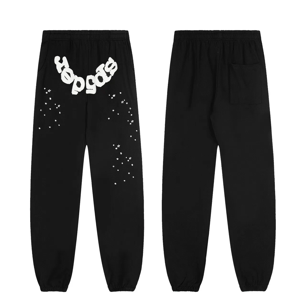 Sp5der جرافيك العنكبوت الرمادي الأبيض Oversized Fit تراكسوت 13