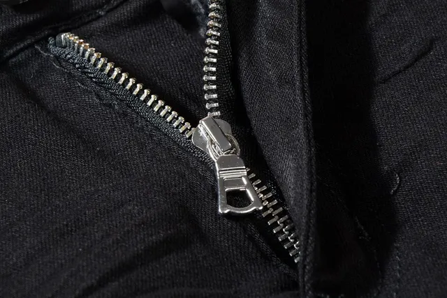 Stussy جينز أسود متعدد الألوان ممزق بقماش مقسم 10