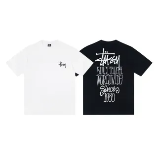 Stussy Stock Logo 1980 से दुनिया भर में मज़बूत टी-शर्ट