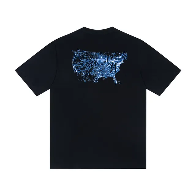 Camiseta gráfica Stussy Stock Logo mapa de EE. UU. 5