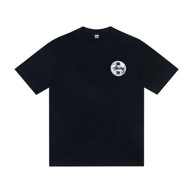 T-shirt Stussy graphique col rond blanc et noir 6