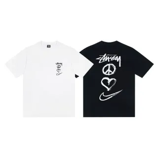 Stussy x Nike Peace Heart Swoosh Graphic T-Shirt