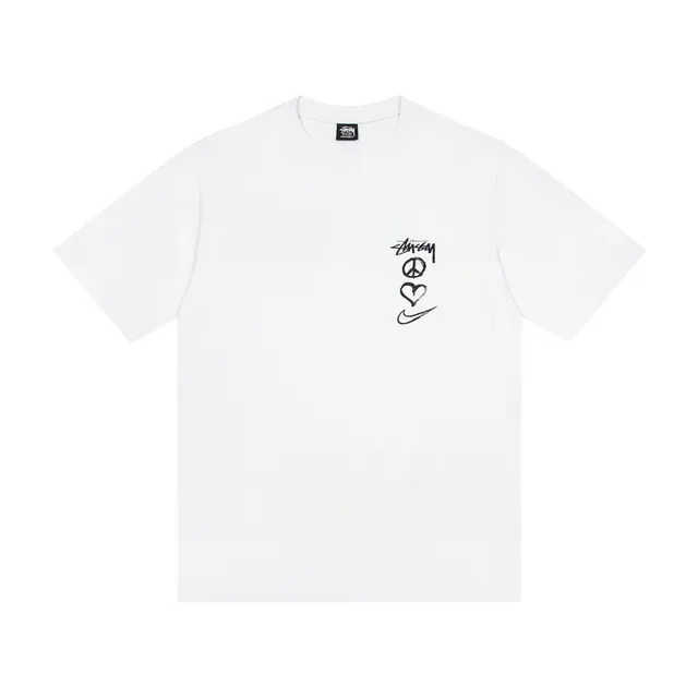 Stussy x Nike Peace Heart Swoosh 印花T恤 3