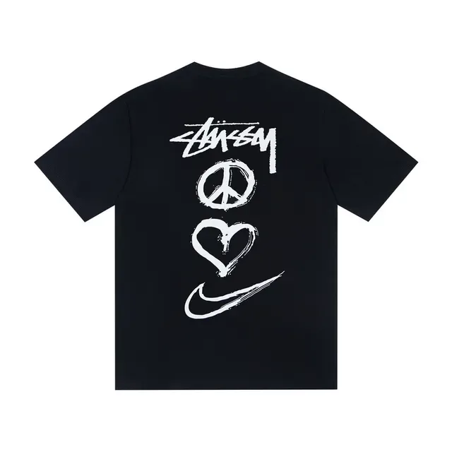 Stussy x Nike Peace Heart Swoosh 印花T恤 4