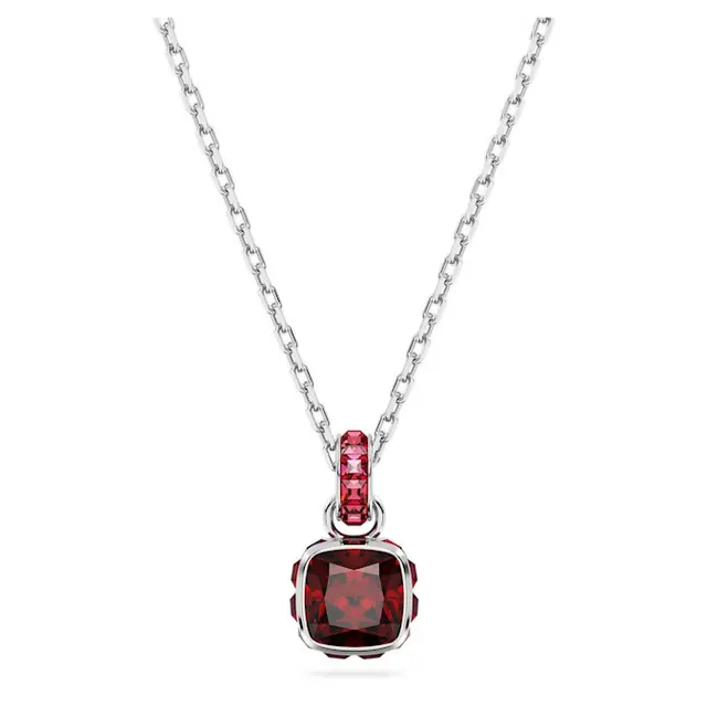 Swarovski Colar com pingente de cristal amarelo de corte almofada 4