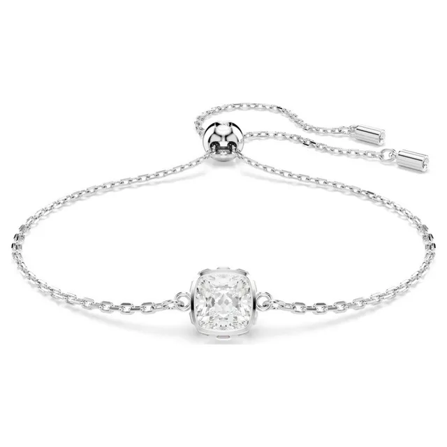Swarovski Colar com pingente de cristal amarelo de corte almofada 18