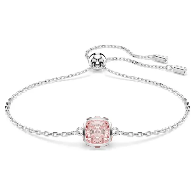 Swarovski Colar com pingente de cristal amarelo de corte almofada 23