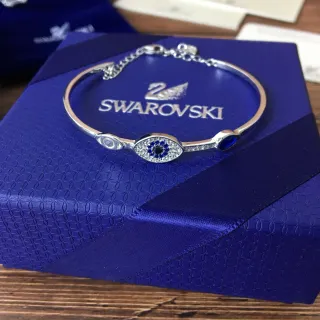 Swarovski Evil Eye Pave Crystal Silver-Tone Blue Bracelet