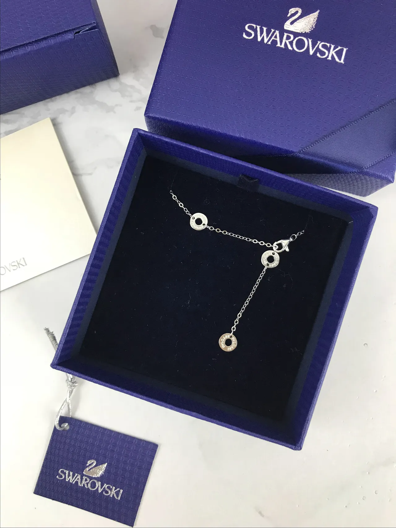 Swarovski Fan-Shaped Pavé Pendant Necklace 2