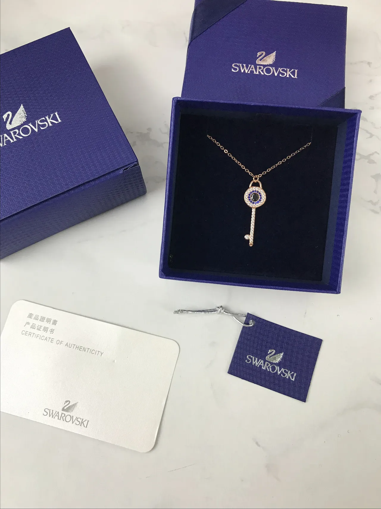 Swarovski تعليقة شكل المفتاح عين شريرة 3