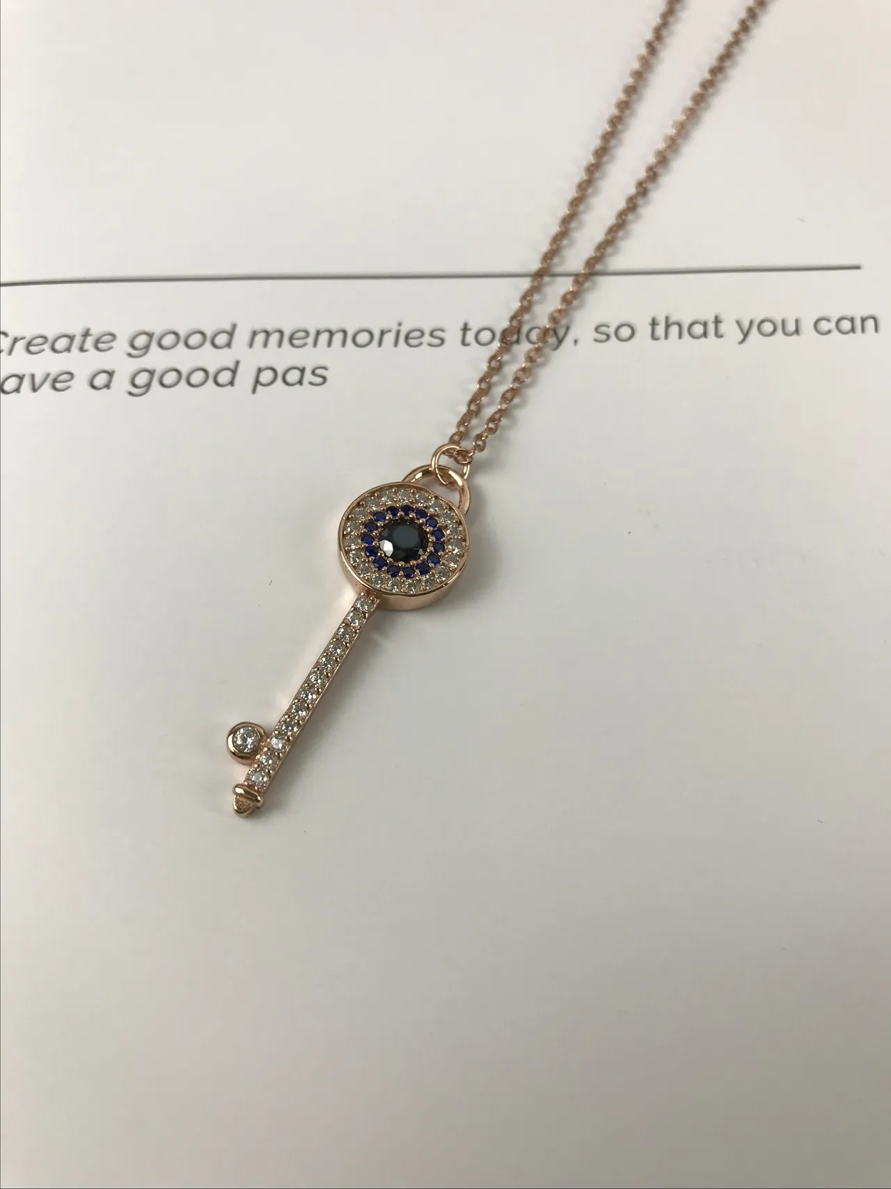Swarovski تعليقة شكل المفتاح عين شريرة 6