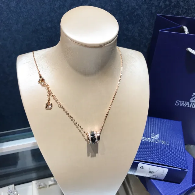 Swarovski Octea Multi-Ring Crystal Pendant Necklace 4