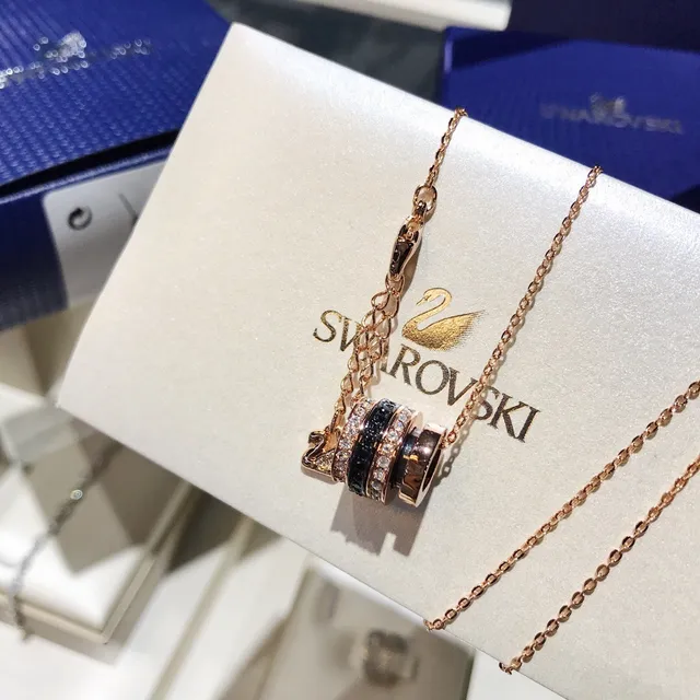 Swarovski Octea Multi-Ring Crystal Pendant Necklace 5