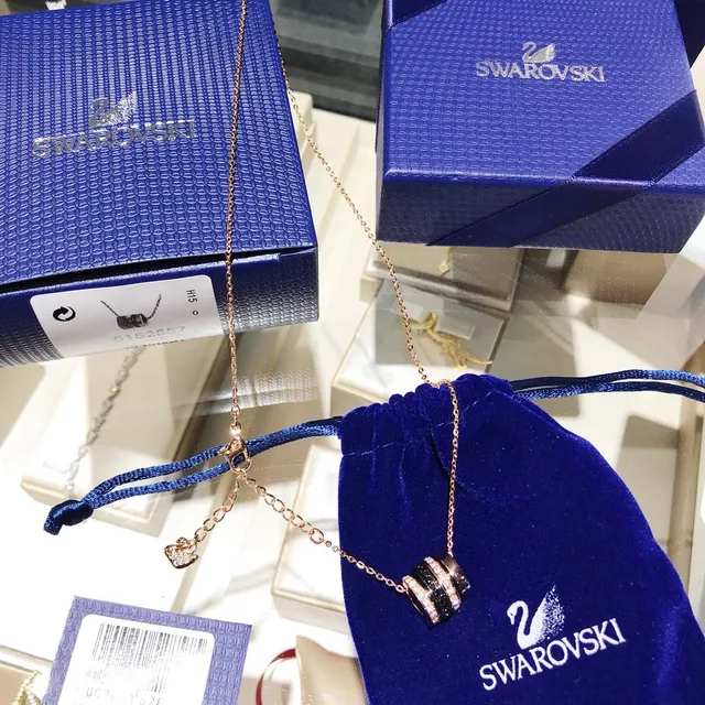 Swarovski Octea Multi-Ring Crystal Pendant Necklace 6