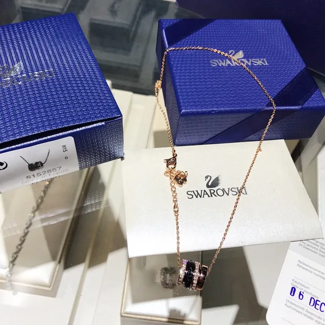 Swarovski Octea Multi-Ring Crystal Pendant Necklace 7