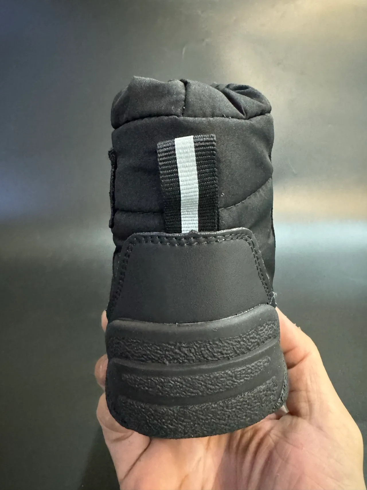 The North Face Negro Blanco Aislado High-Top Sistema de Lacing Bungee Botas de Nieve 21