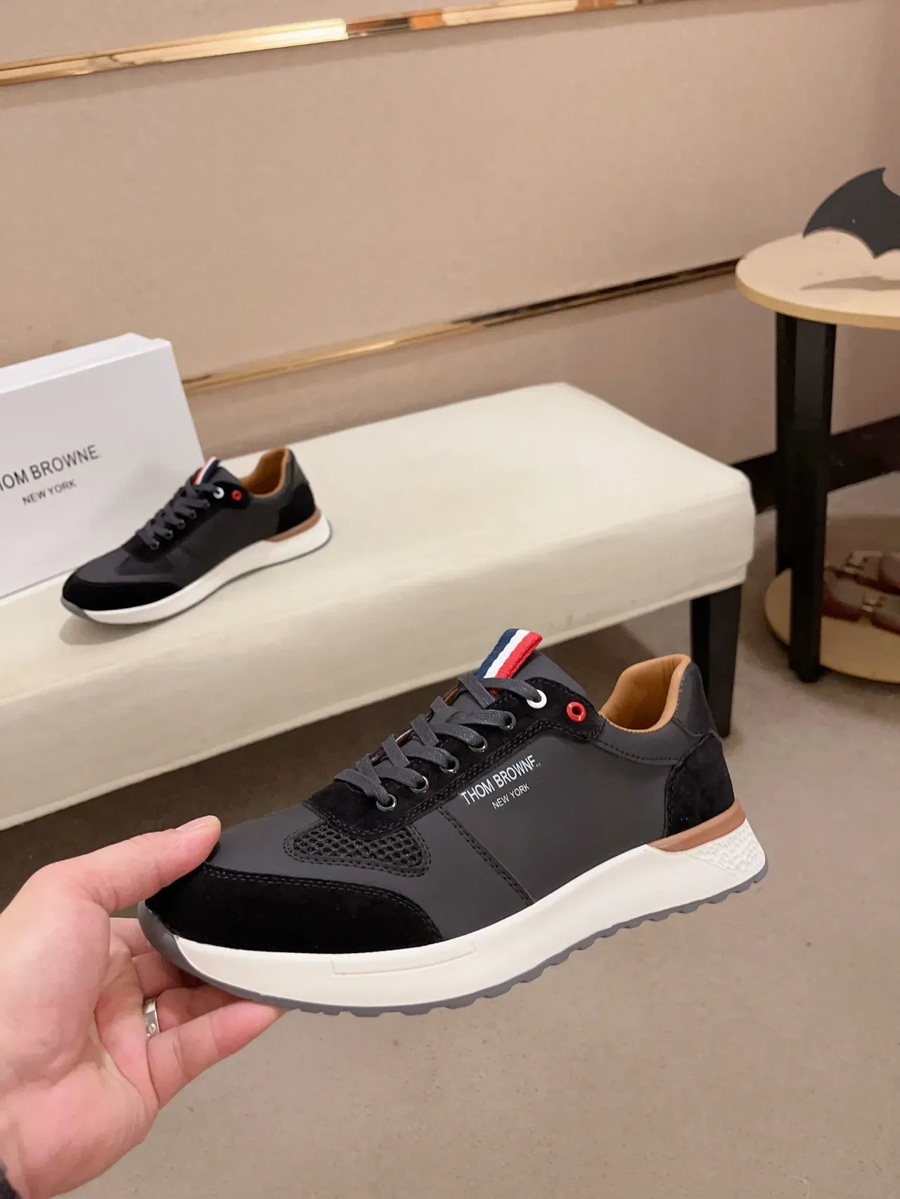 Thom Browne Black and White Lifestyle Sneaker 3
