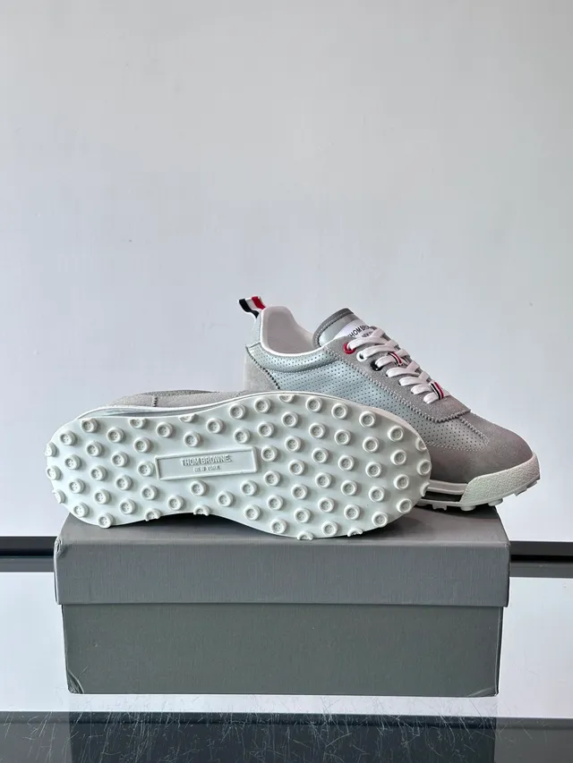 Thom Browne Perforated Gray Air Cushion Lifestyle Sneakers 2