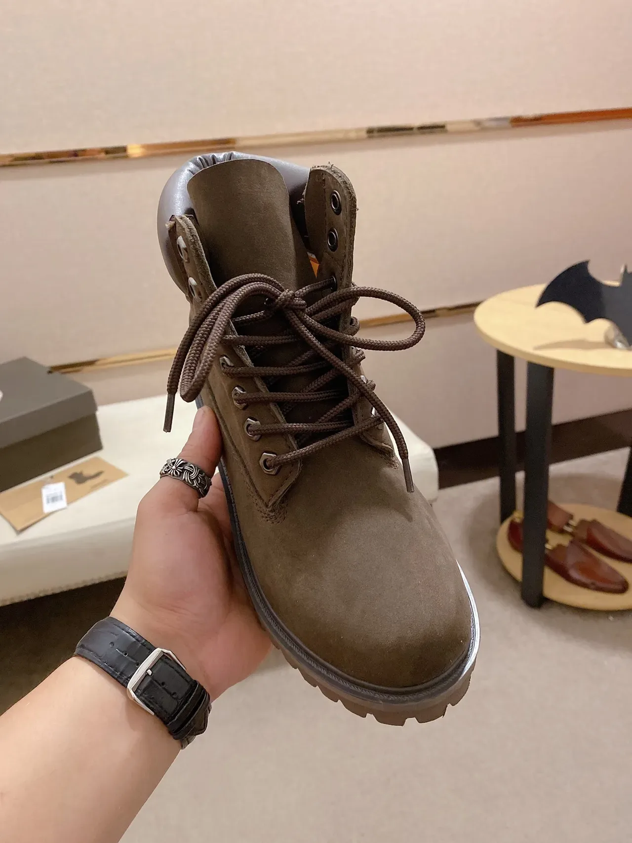 Timberland Premium 6-Inch Olive Nubuck Work Boot 6