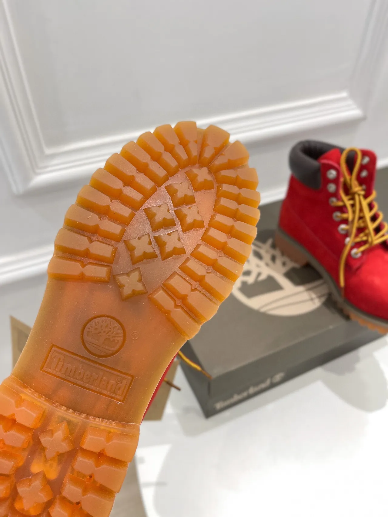Timberland Premium 6-Inch Bottes de travail en daim rouge 3
