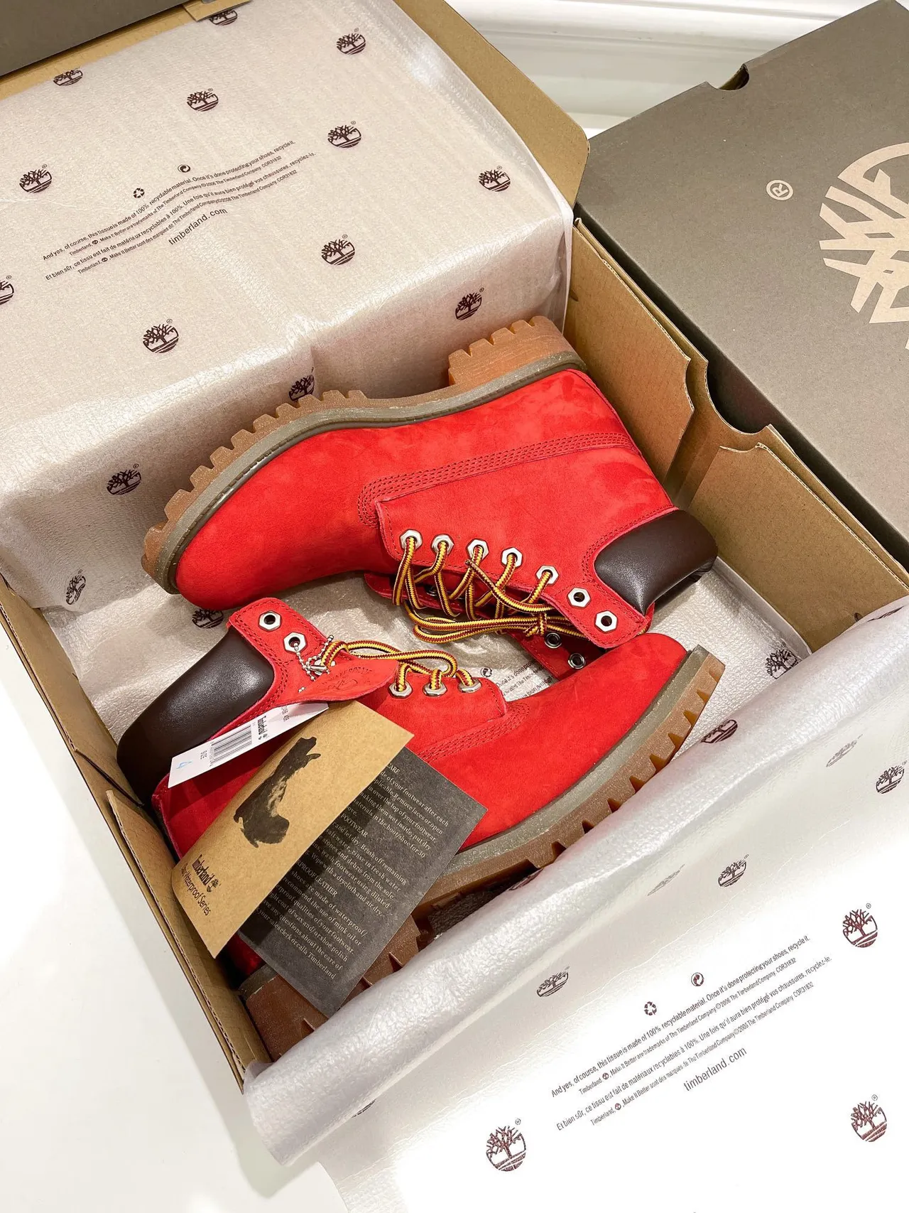 Timberland Premium 6-Inch Bottes de travail en daim rouge 5