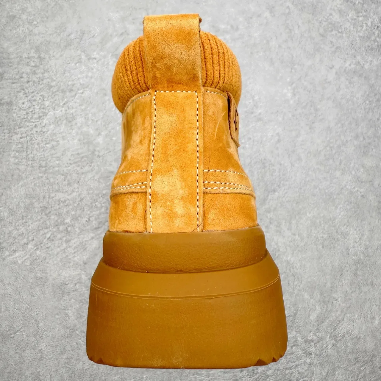 UGG 棕米色 麂皮 罗纹针织领 踝靴 8