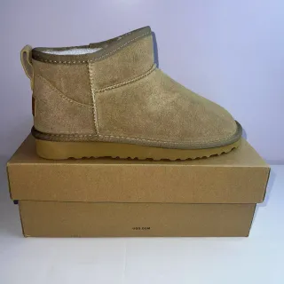 UGG Classic Mini Tan Suede Snow Boots