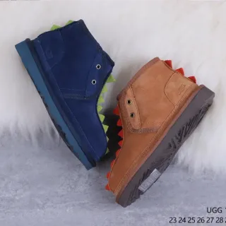UGG Kids Dinosaur-Spine Suede Snow Boots