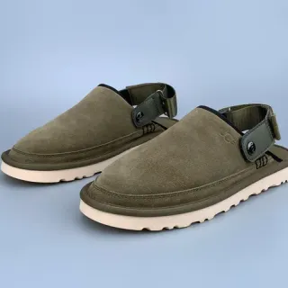 UGG Tasman 军绿 米色 麂皮鞋面 可调节带 休闲鞋