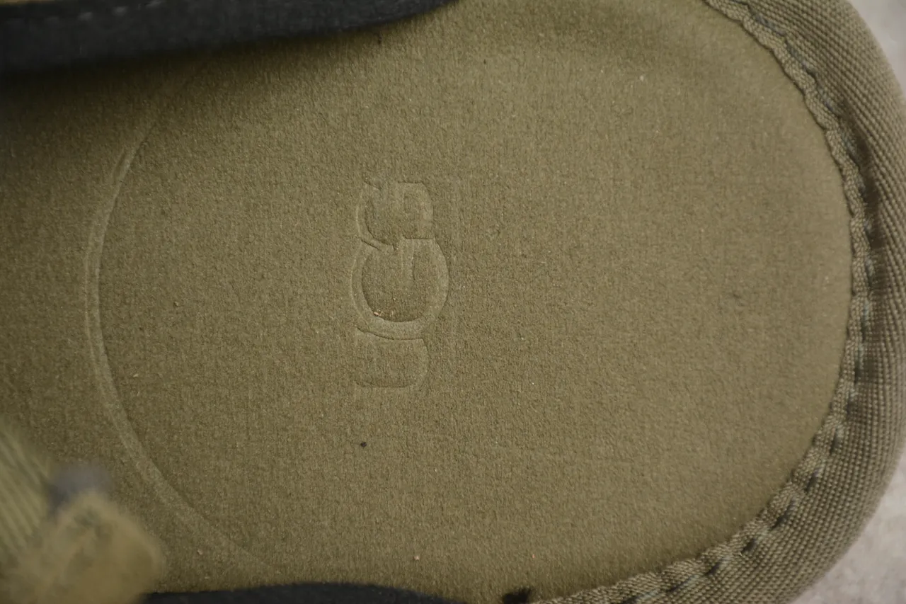 UGG Tasman Army Green Beige Suede Upper Adjustable Strap Casual Shoes 11