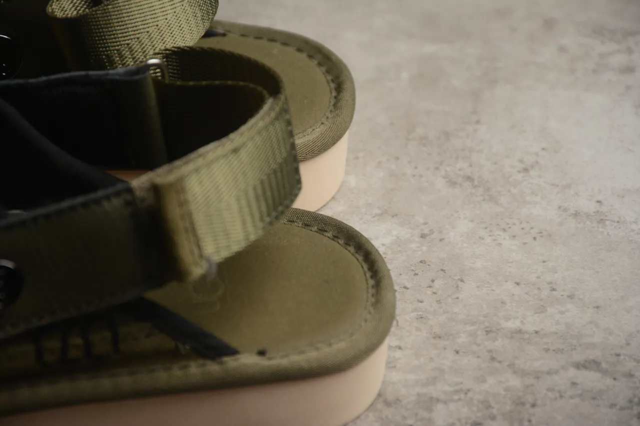 UGG Tasman Army Green Beige Suede Upper Adjustable Strap Casual Shoes 13