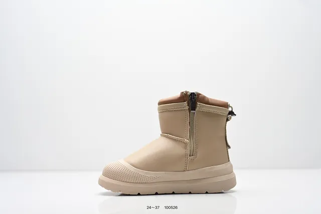 UGG Tasman حذاء ثلج أسود بيج قصير الشافط إغلاق بسحب الشريط 14