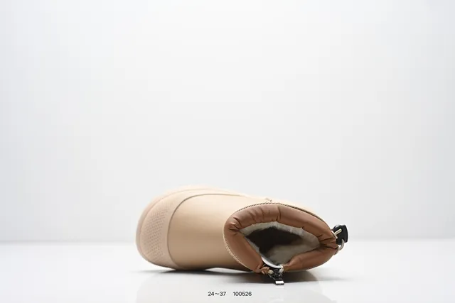 UGG Tasman حذاء ثلج أسود بيج قصير الشافط إغلاق بسحب الشريط 17