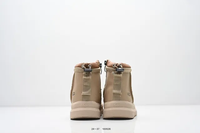 UGG Tasman حذاء ثلج أسود بيج قصير الشافط إغلاق بسحب الشريط 18