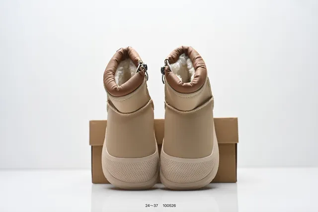 UGG Tasman حذاء ثلج أسود بيج قصير الشافط إغلاق بسحب الشريط 21