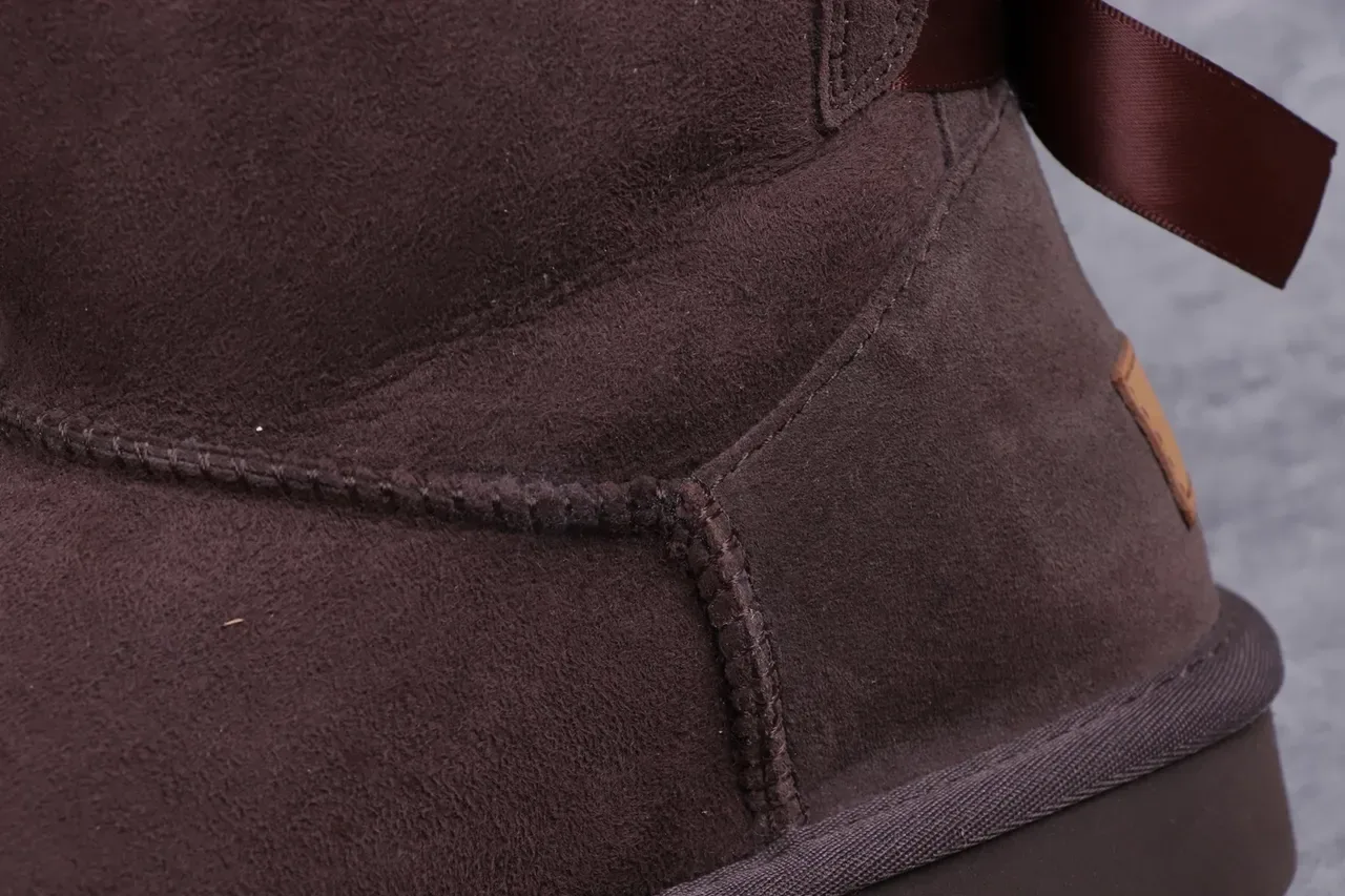 UGG Tasman Brown Suede Shearling-Lined Snow Boots 3