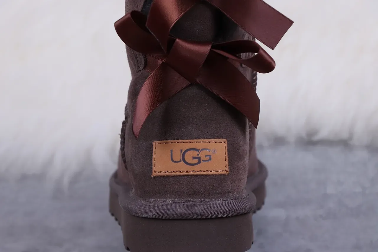 UGG Tasman Brown Suede Shearling-Lined Snow Boots 5