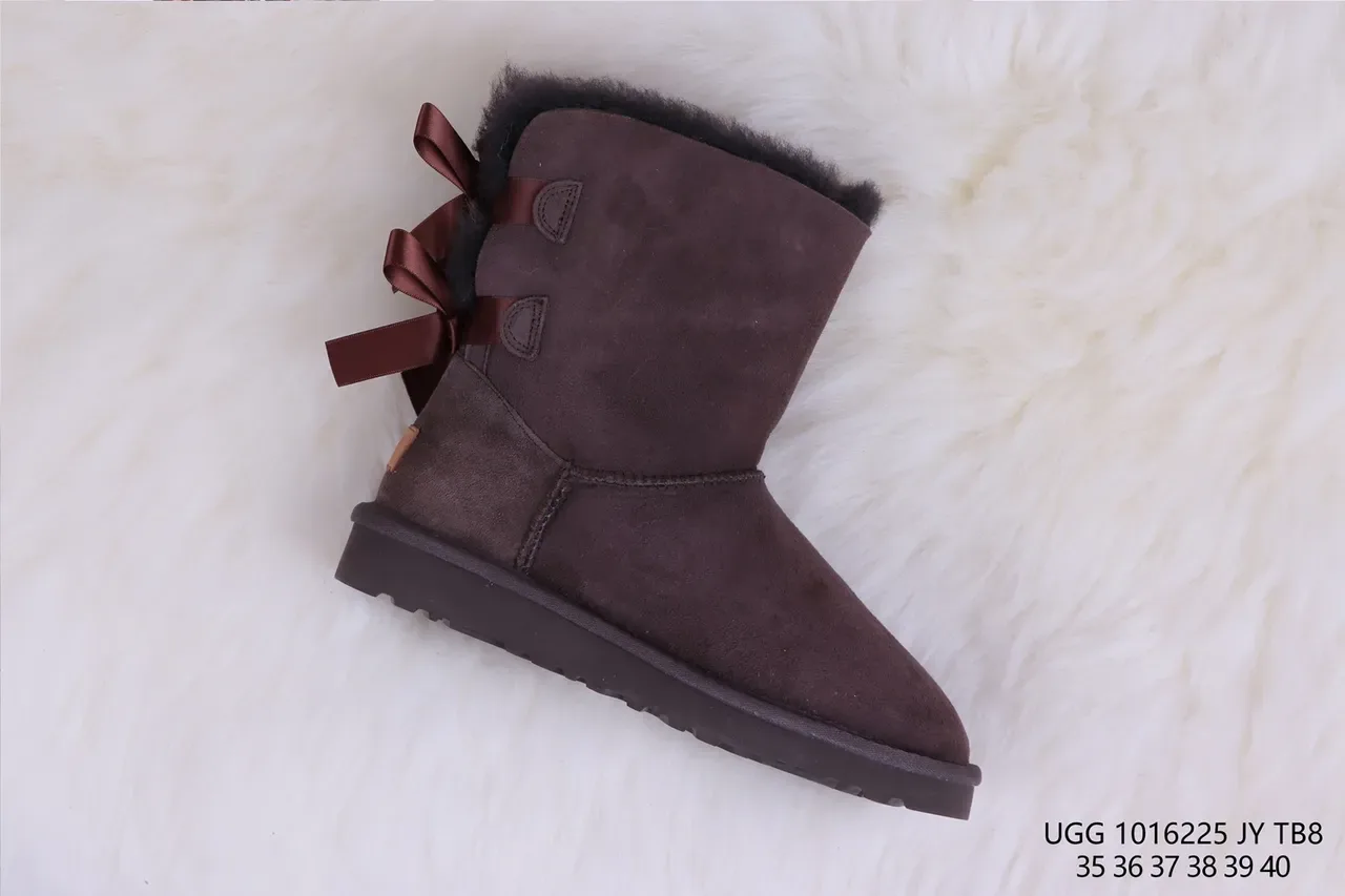 UGG Tasman Brown Suede Shearling-Lined Snow Boots 6