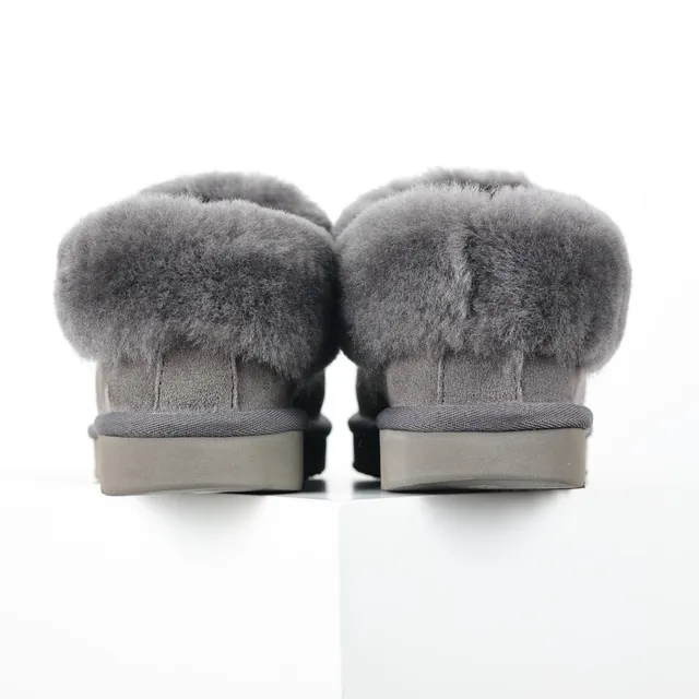 UGG Tasman 灰色麂皮鞋面 羊毛领 休闲鞋 8