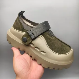 UGG Tasman Olive Green Suede Strap Clog
