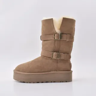 UGG Tasman Tan 麂皮羊毛里平台雪靴