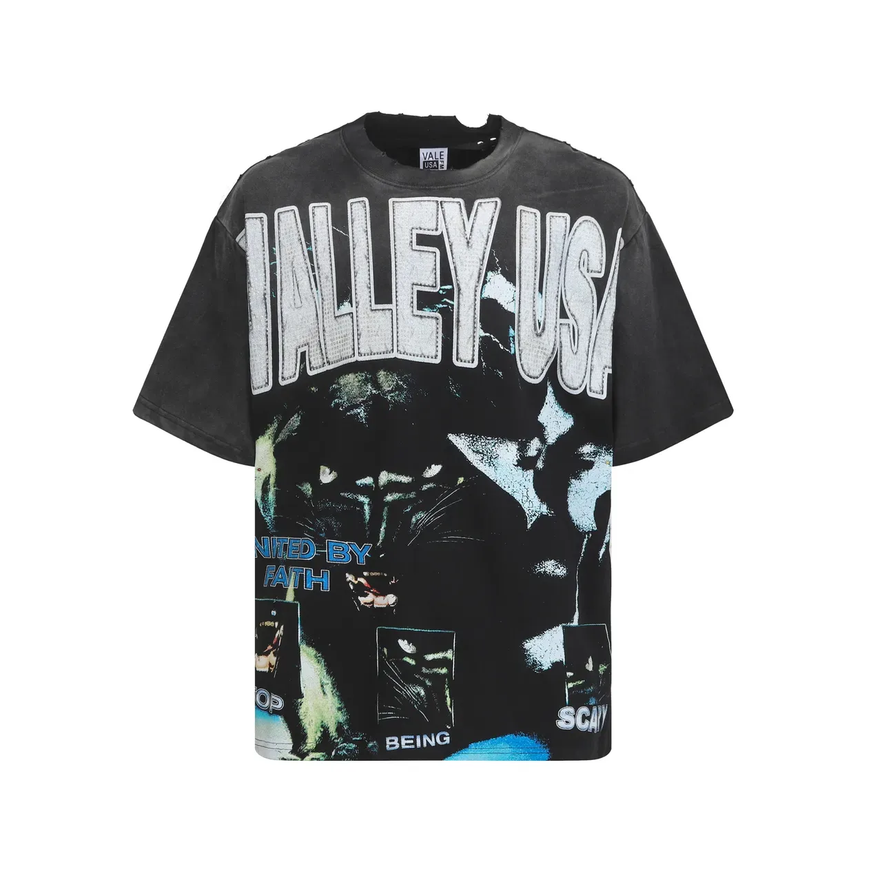 Vale Forever Distressed Oversized Graphic T-Shirt 2