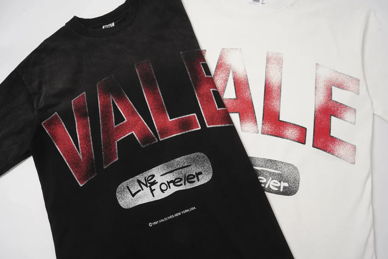 تي شيرت جرافيك مقوس Vale Forever Live Forever 12