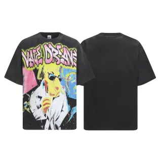 Vale Forever Oversized Graffiti-Print Black T-Shirt