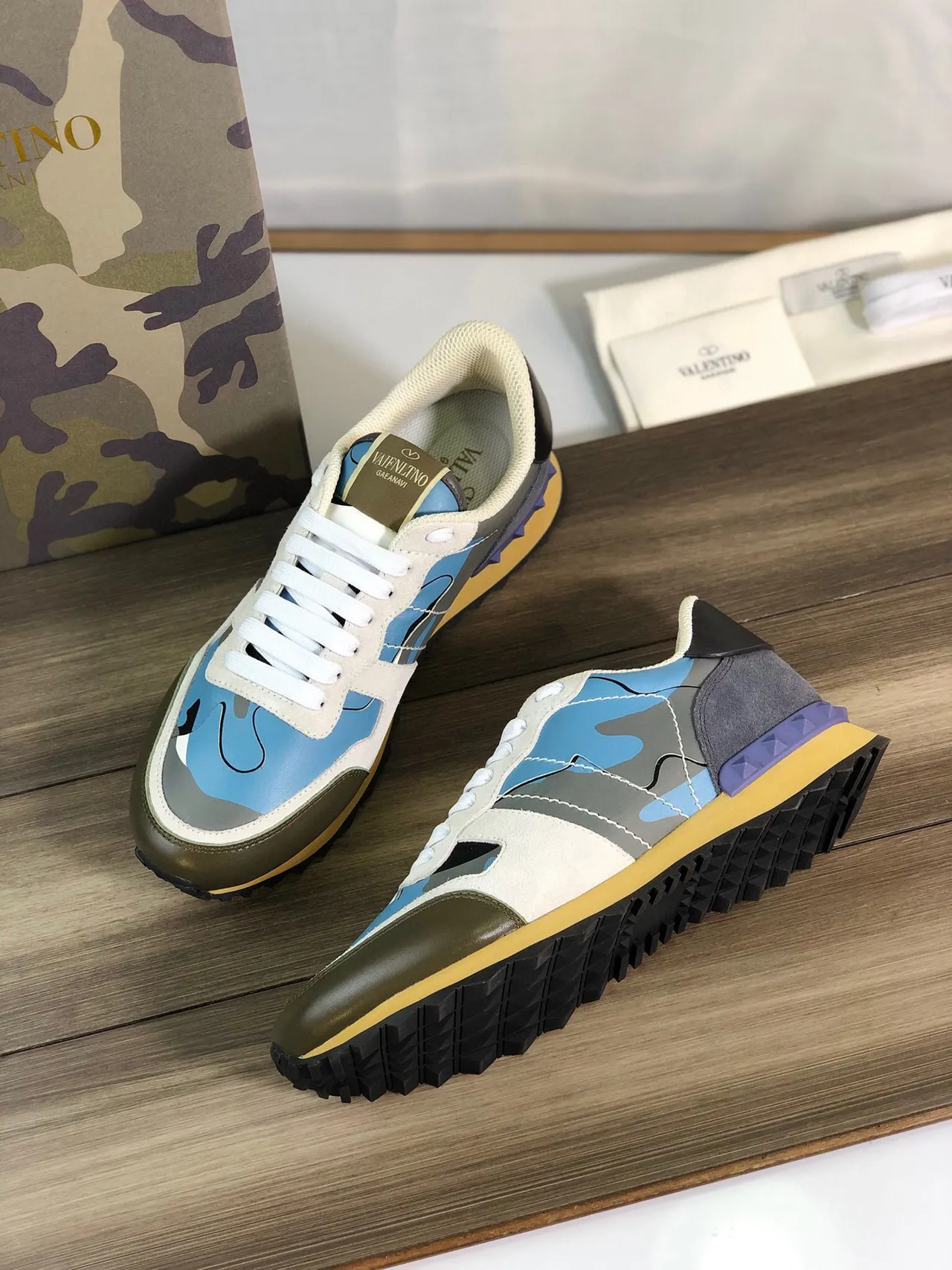 Valentino Camouflage-Print Lifestyle Sneakers 3