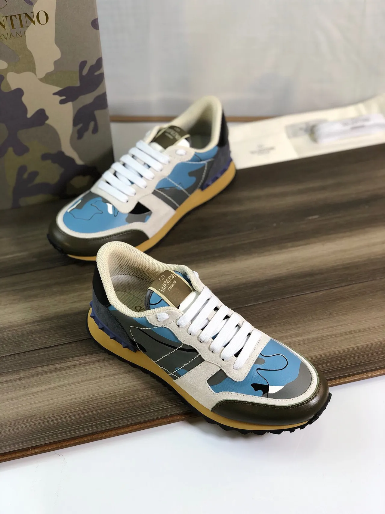 Valentino Camouflage-Print Lifestyle Sneakers 5