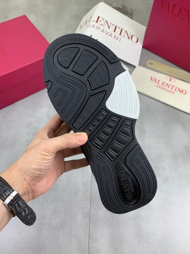Valentino VLTN Black Mesh-Suede Chunky Sneakers 2